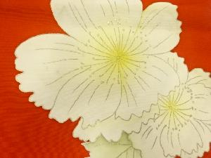 アンティーク　塩瀬草花模様名古屋帯